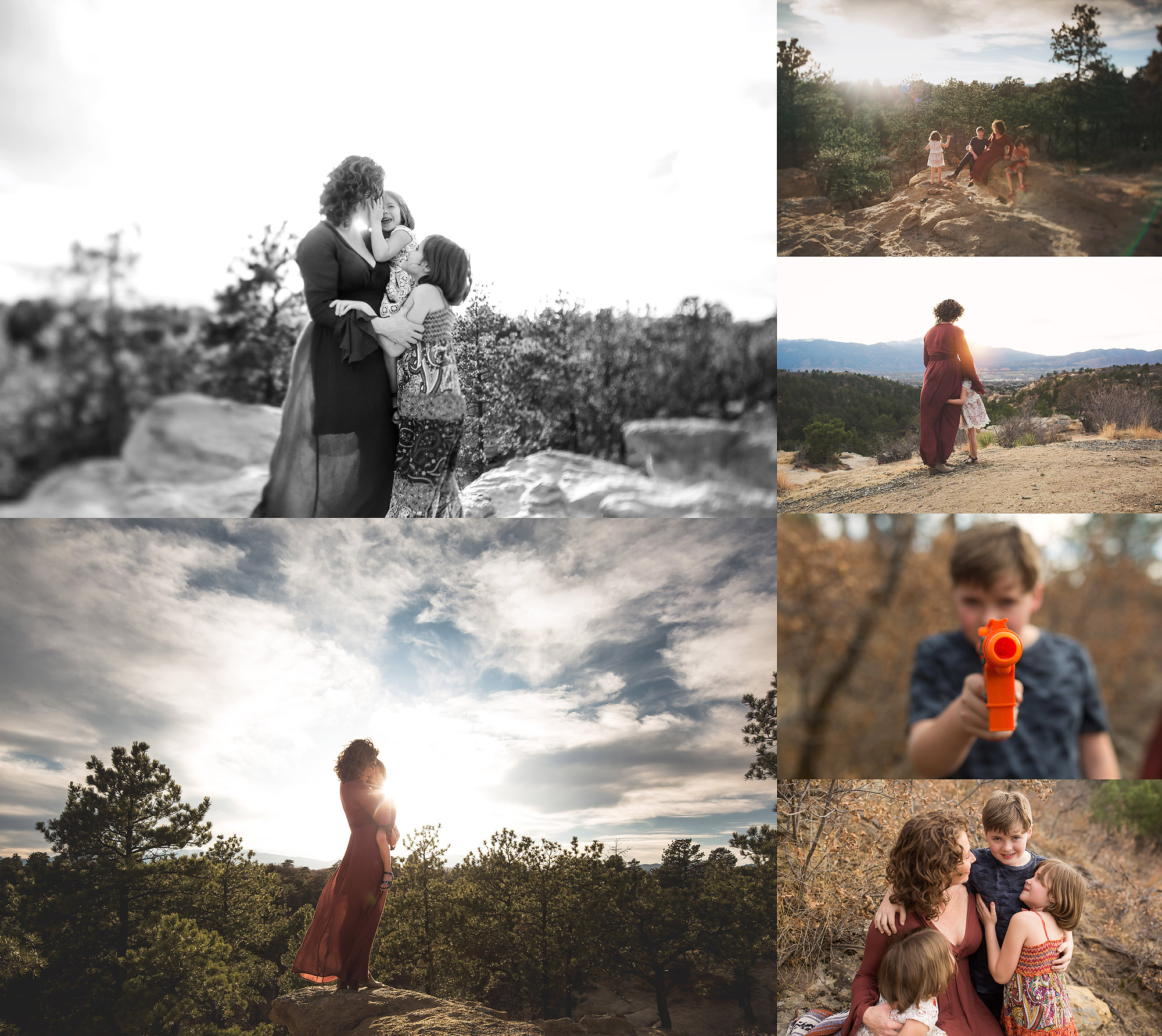 colorado family photography mountain sunlight