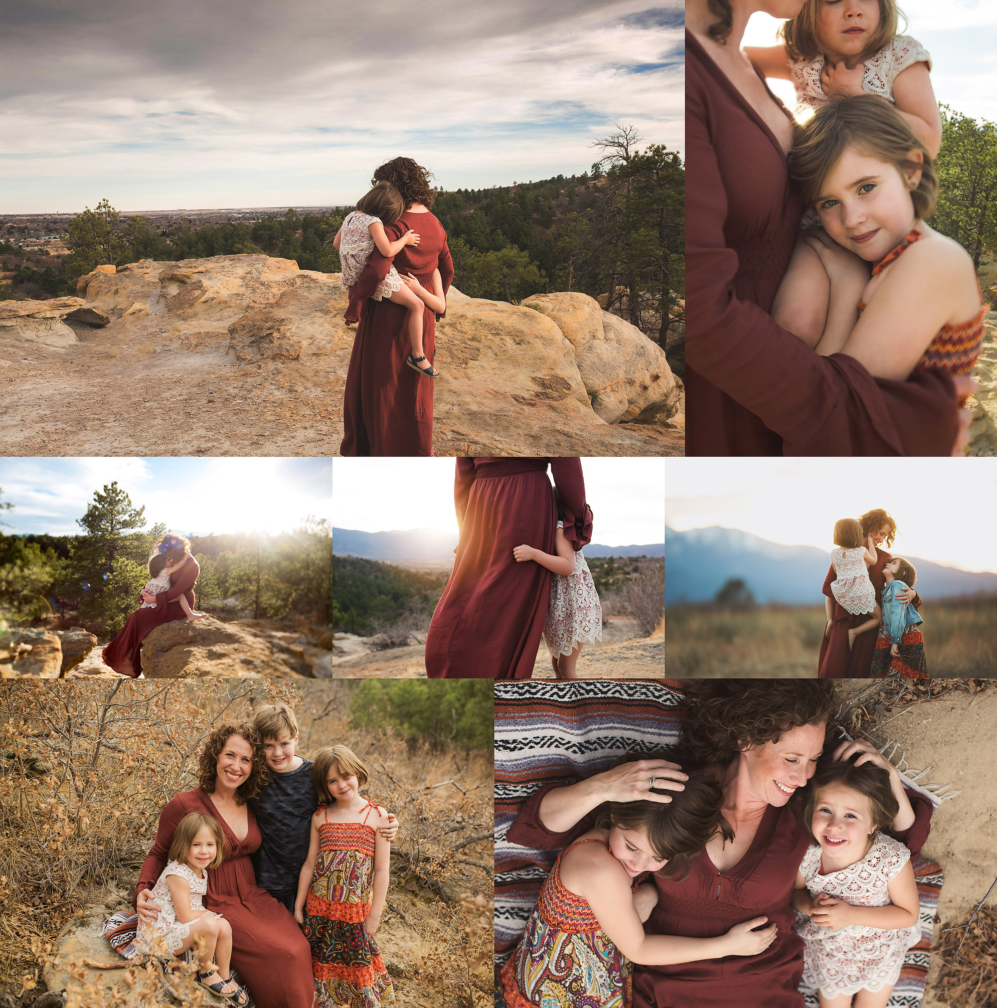 colorado family photography mountain sunlight