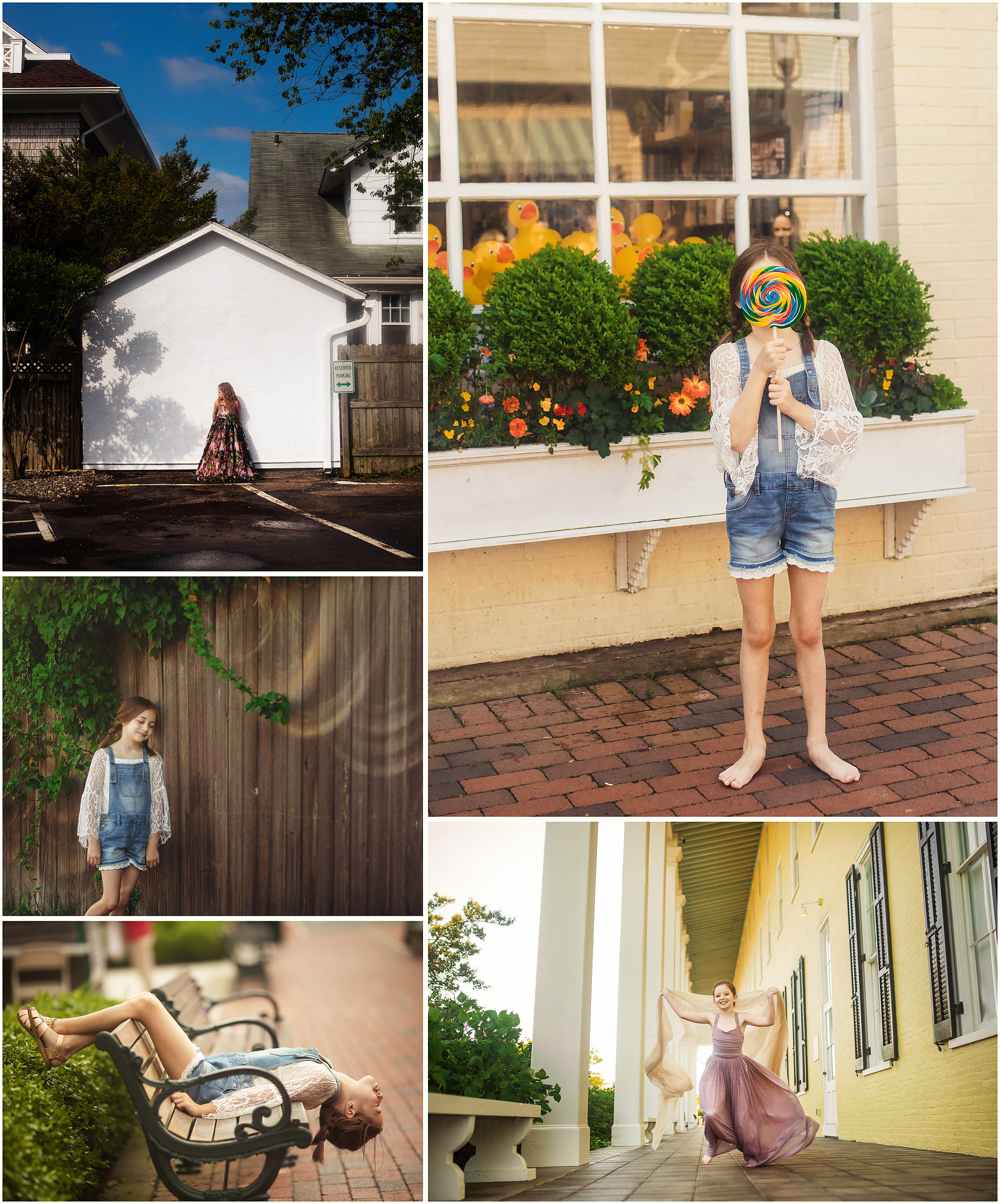 cape may downtown girl portraits