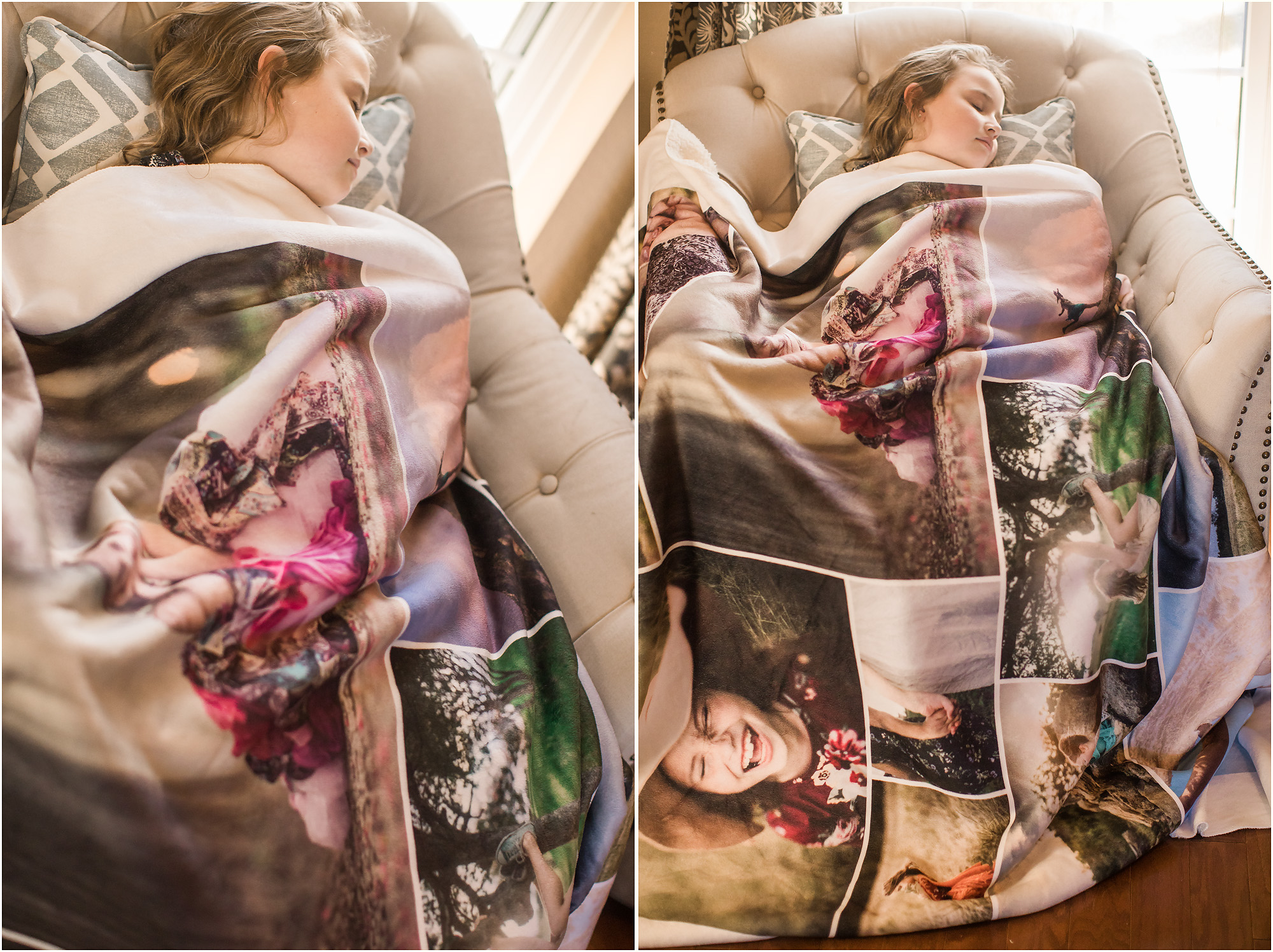 collage photo blanket sherpa wool